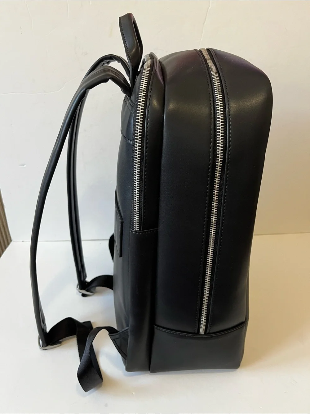 Nex Hawaii Underseat Backpack Black Vegan Leather Laptop Travel